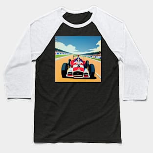 Vintage F1 Formula One Race to Finish line Baseball T-Shirt